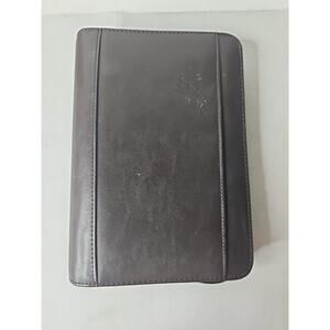 Franklin Covey 365 Brown 6 Ring Zippered Binder w/ Misc Sheets 8.5" x 6" x 1.75"